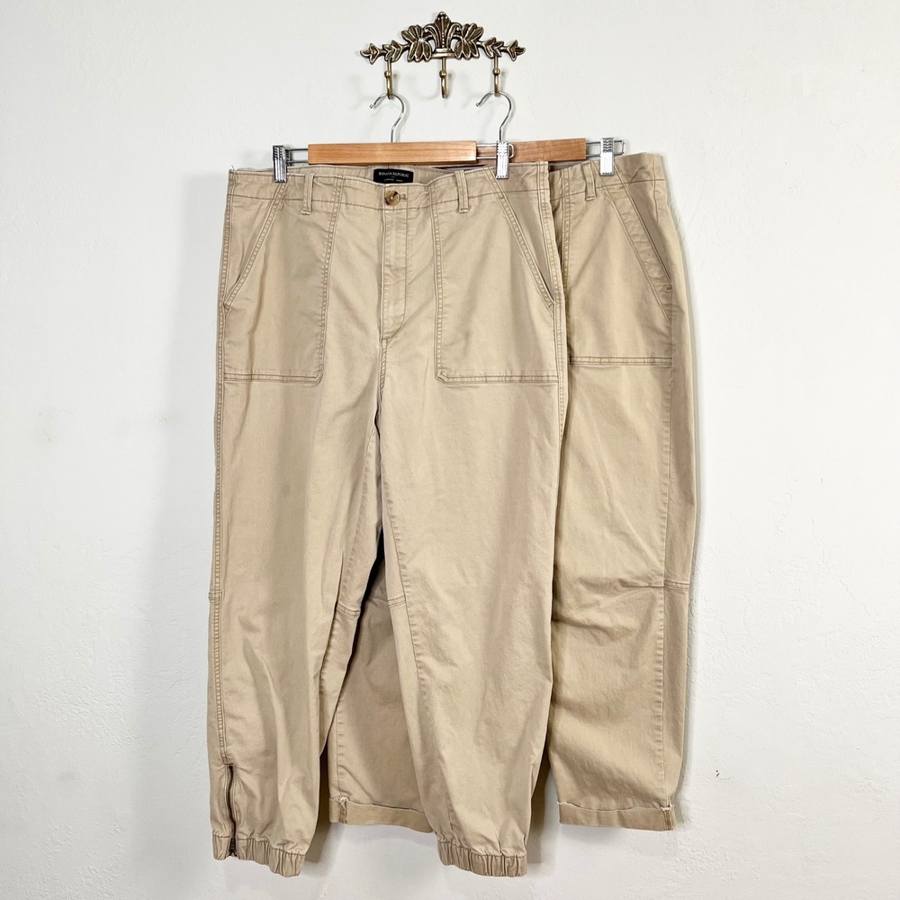 Banana Republic Factory Authentic‎ Chino Pants Khaki Cotton Blend Bundle Size 16